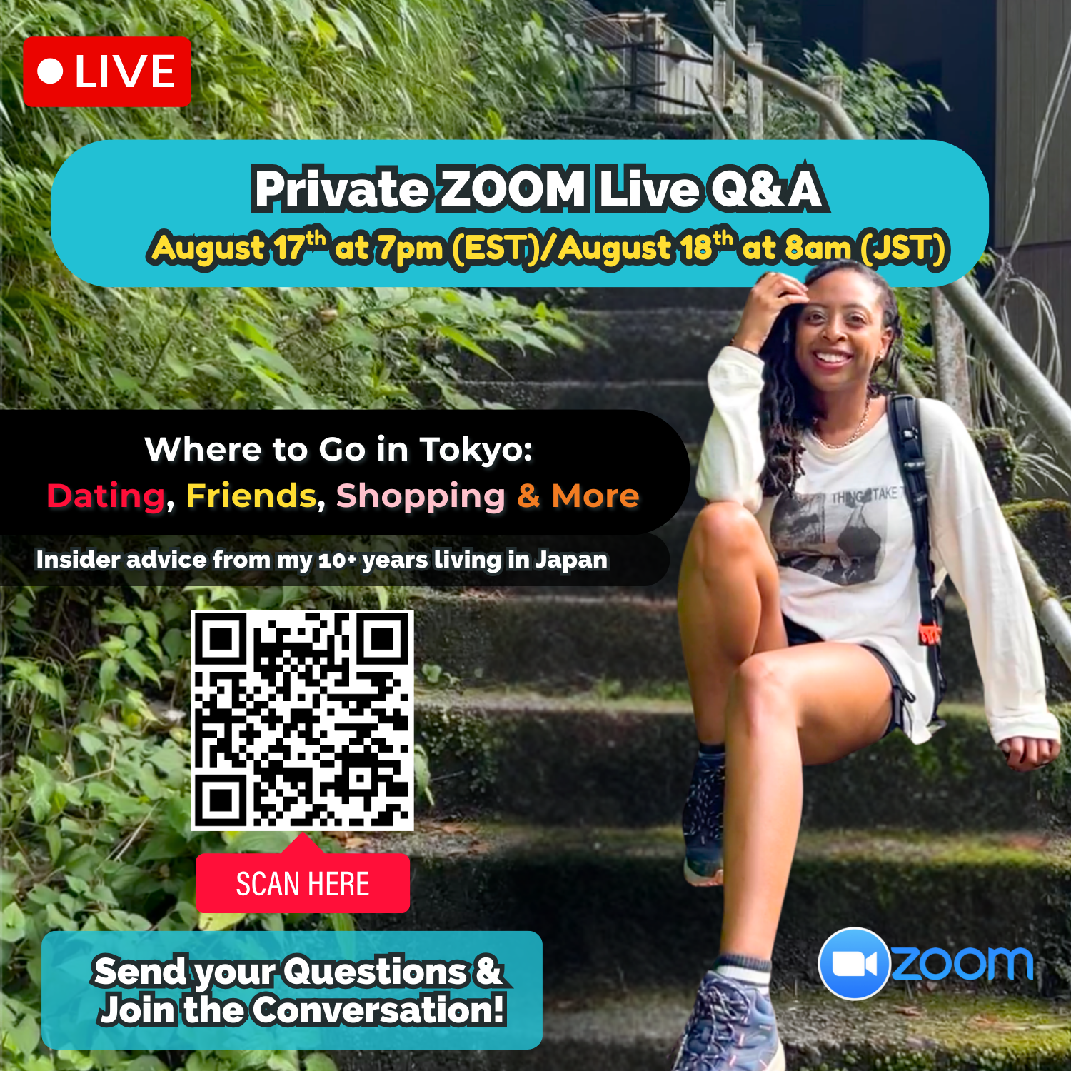 (Private ZOOM Live) My Favorite Spots for Dating, Friends, and Relaxing